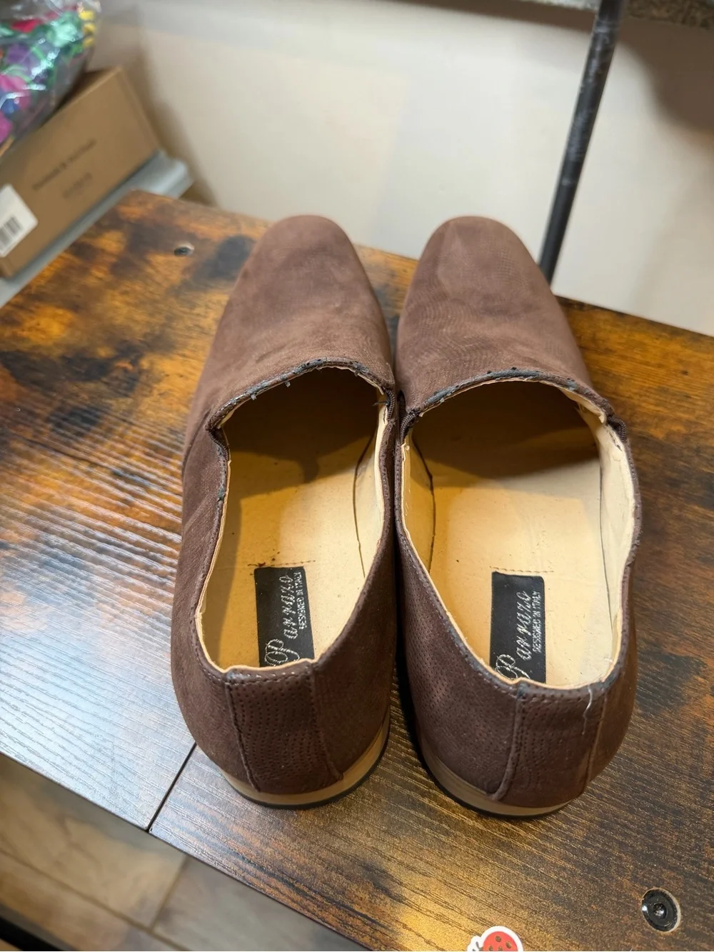 Párrazo brown snake-print slip-on loafers Blackstone 01 Size 10